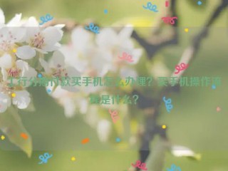 工行分期付款买手机怎么办理？买手机操作流程是什么？