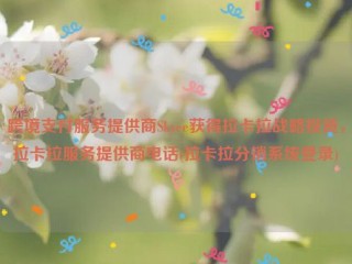 详细阅读:跨境支付服务提供商Skyee获得拉卡拉战略投资,拉卡拉服务提供商电话(拉卡拉分销系统登录) 跨境支付服务提供商Skyee获得拉卡拉战略投资,拉卡拉服务提供商电话(拉卡拉分销系统登录)