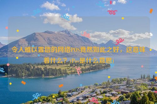 令人难以置信的网络POS竟然如此之好，这意味着什么？(Pos是什么意思)