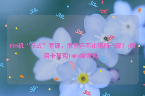 POS机“花式”套现，危害远不止眼前一幕！(信用卡套现10000被发现) 